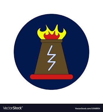 In flat design of volcano vector image