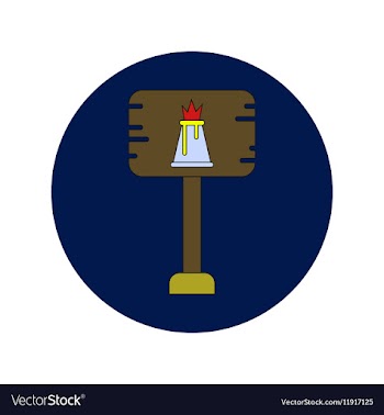 In flat design of volcano vector image