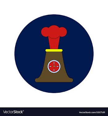 In flat design of volcano vector image