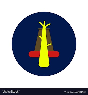 In flat design of volcano vector image