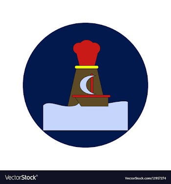 In flat design of volcano vector image
