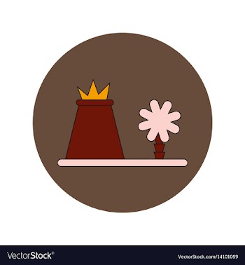 In flat design of volcano vector image