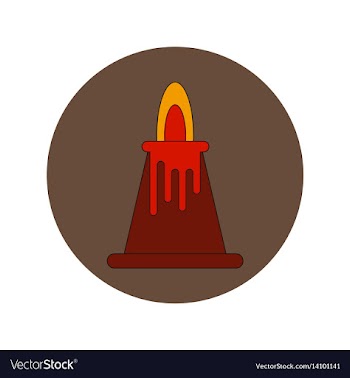 In flat design of volcano vector image