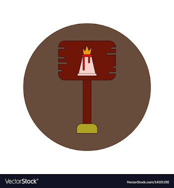 In flat design of volcano vector image