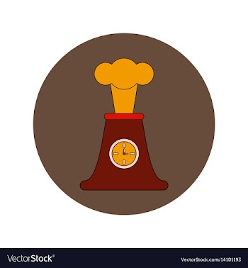 In flat design of volcano vector image