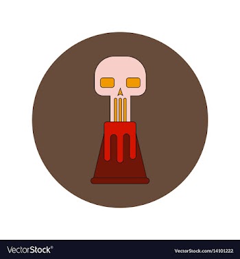 In flat design of volcano vector image