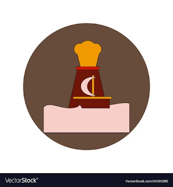 In flat design of volcano vector image