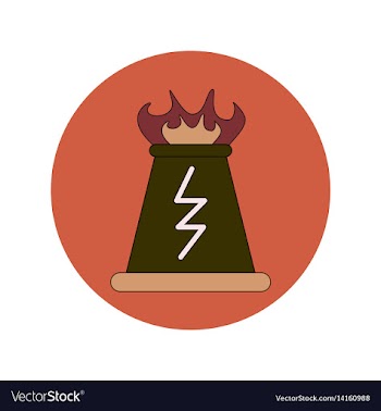 In flat design of volcano vector image