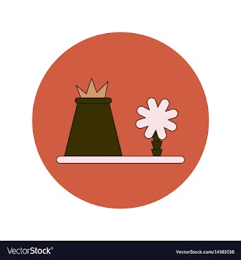 In flat design of volcano vector image