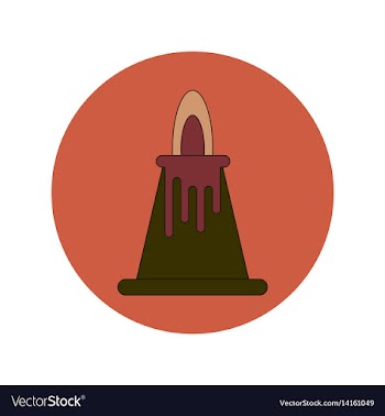 In flat design of volcano vector image