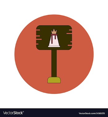 In flat design of volcano vector image