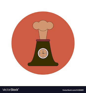 In flat design of volcano vector image