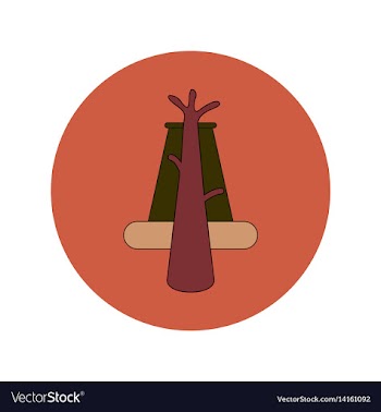 In flat design of volcano vector image