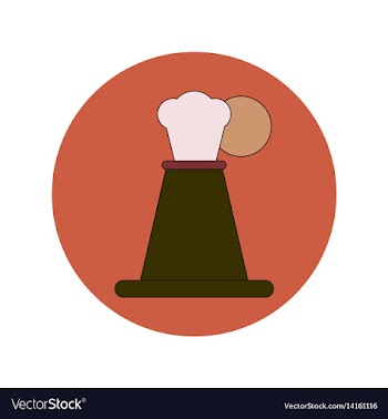 In flat design of volcano vector image