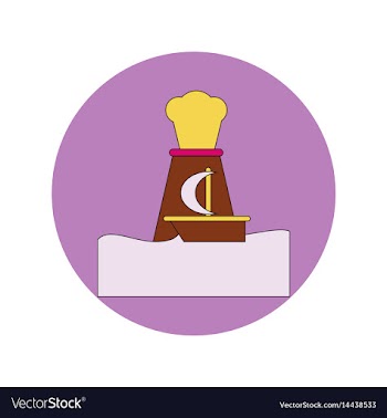 In flat design of volcano vector image