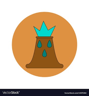 In flat design of volcano vector image