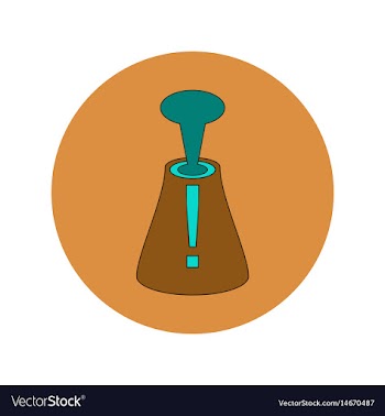 In flat design of volcano vector image