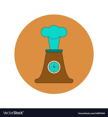In flat design of volcano vector image