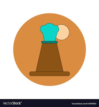 In flat design of volcano vector image