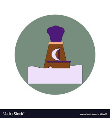 In flat design of volcano vector image