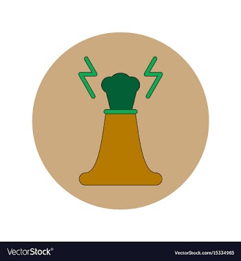 In flat design of volcano vector image