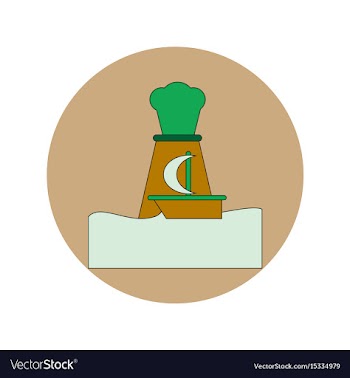 In flat design of volcano vector image