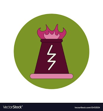 In flat design of volcano vector image