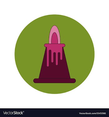 In flat design of volcano vector image