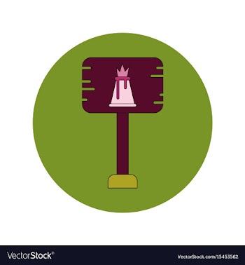 In flat design of volcano vector image