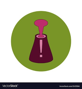 In flat design of volcano vector image