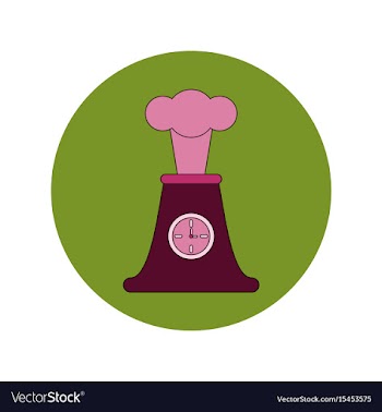 In flat design of volcano vector image