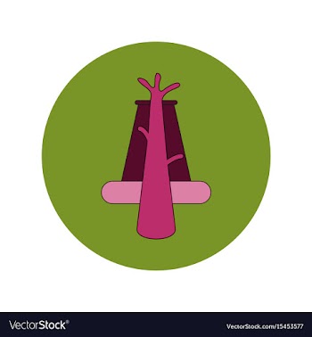 In flat design of volcano vector image