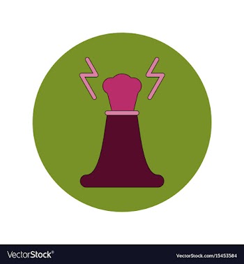 In flat design of volcano vector image
