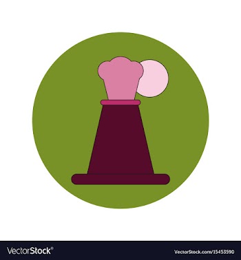 In flat design of volcano vector image