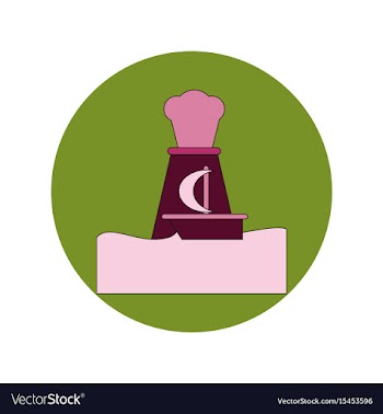 In flat design of volcano vector image