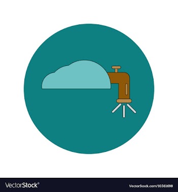 In flat design of water crane vector image