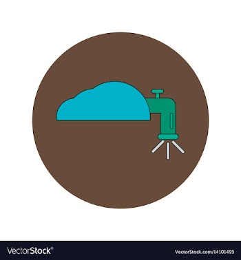 In flat design of water crane vector image
