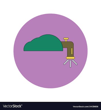 In flat design of water crane vector image