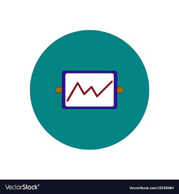 In flat design of whiteboard vector image