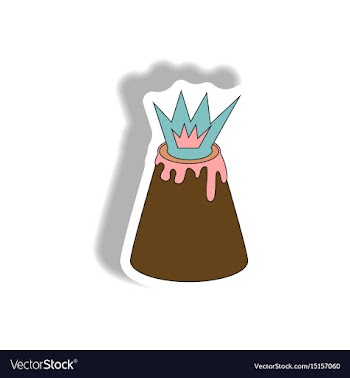 In flat paper sticker design vector image