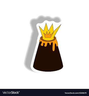 In flat paper sticker design vector image