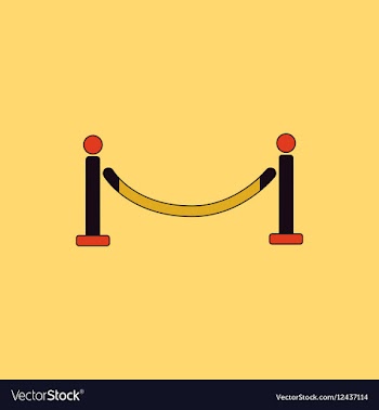 In flat style Barrier rope vector image