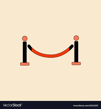 In flat style Barrier rope vector image