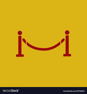 In flat style barrier rope vector image