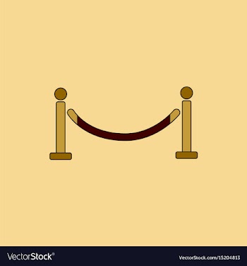 In flat style barrier rope vector image