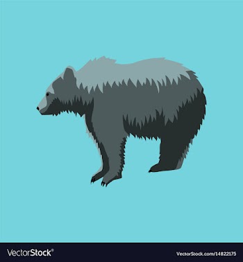 In flat style bear vector image