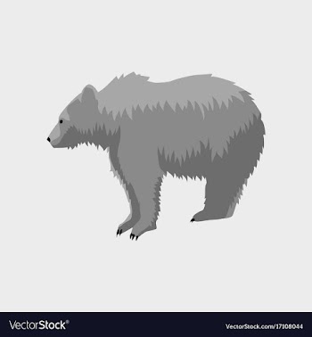In flat style bear vector image