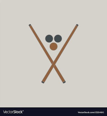 In flat style billiard balls vector image