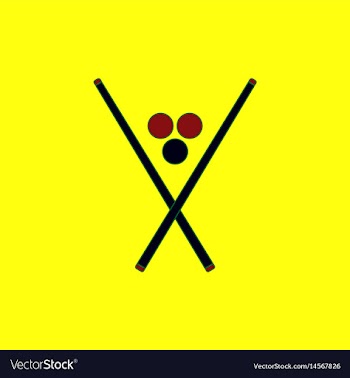 In flat style billiard balls vector image