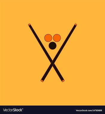 In flat style billiard balls vector image